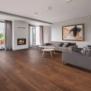 Dark laminate in living room | BC Flooring Outlet